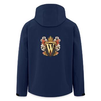 W Letter Logo Crown - Men’s Recycled Softshell Jacket by Stanley/Stella - navy - Back - AI Model Male 185 light (185cm)
