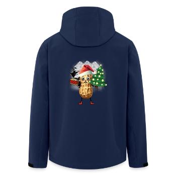 Santa Claus Peanut Santa Christmas - Men’s Recycled Softshell Jacket by Stanley/Stella - navy - Back - AI Model Male 185 light (185cm)