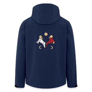 okkult spirituell Mondphase himmlisch satanisch - Recycelte Männer Softshell-Jacke von Stanley/Stella - Navy - Hinten - AI Model Male 185 light (185cm)