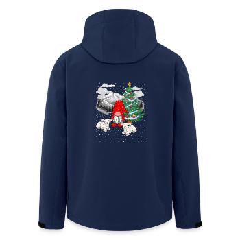 Santa Santa Dwarfs Christmas Xmas Troll - Men’s Recycled Softshell Jacket by Stanley/Stella - navy - Back - AI Model Male 185 light (185cm)