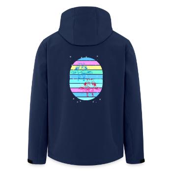 Giraffe Giraffen Kind Kinder Baby - Recycelte Männer Softshell-Jacke von Stanley/Stella - Navy - Hinten - AI Model Male 185 light (185cm)