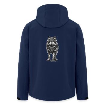 Halloween Wolf Wolves Mystical - Men’s Recycled Softshell Jacket by Stanley/Stella - navy - Back - AI Model Male 185 light (185cm)