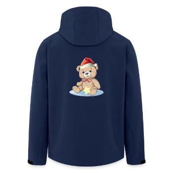 Santa Claus Teddy Teddy Bear Bear Kids - Men’s Recycled Softshell Jacket by Stanley/Stella - navy - Back - AI Model Male 185 light (185cm)
