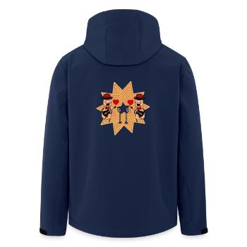 Peanut Musician Guitarist Guitarist Peanuts - Men’s Recycled Softshell Jacket by Stanley/Stella - navy - Back - AI Model Male 185 light (185cm)