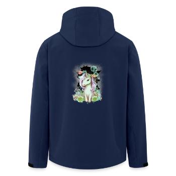Licorne Licornes Chevaux Cheval Enfant Enfants - Veste softshell homme en polyester recyclé Stanley/Stella - marine - Dos - AI Model Male 185 light (185cm)