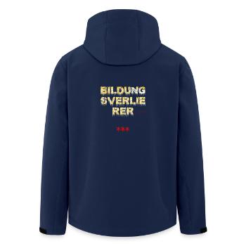 bildungsverlierer/in/endes - Recycelte Männer Softshell-Jacke von Stanley/Stella - Navy - Hinten - AI Model Male 185 light (185cm)