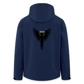 Angel Symbol - Men’s Recycled Softshell Jacket by Stanley/Stella - navy - Back - AI Model Male 185 light (185cm)