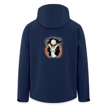 Spirituell himmlisch Engel Beschützer Schutzengel - Recycelte Männer Softshell-Jacke von Stanley/Stella - Navy - Hinten - AI Model Male 185 light (185cm)