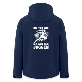 Läuferin, die tut nix die will nur joggen, Jogger - Recycelte Männer Softshell-Jacke von Stanley/Stella - Navy - Hinten - AI Model Male 185 light (185cm)