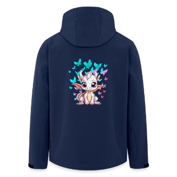 Baby Drache Drachen Kind Kinder Kleinkind Insekten - Recycelte Männer Softshell-Jacke von Stanley/Stella - Navy - Hinten - AI Model Male 185 light (185cm)