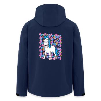 Kids Child Unicorn Unicorns Baby Toddlers - Men’s Recycled Softshell Jacket by Stanley/Stella - navy - Back - AI Model Male 185 light (185cm)
