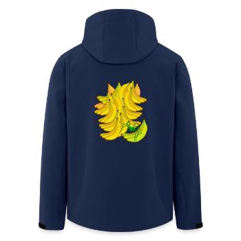 Banane Bananen Obst Exotisch Frucht Spinne - Recycelte Männer Softshell-Jacke von Stanley/Stella - Navy - Hinten - AI Model Male 185 light (185cm)