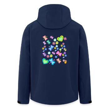 Frühling Sommer Kinder Kind Baby Schmetterlinge - Recycelte Männer Softshell-Jacke von Stanley/Stella - Navy - Hinten - AI Model Male 185 light (185cm)