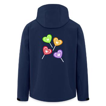 Lollie Lollies Kids Child Retro Vintage 80s 90s - Men’s Recycled Softshell Jacket by Stanley/Stella - navy - Back - AI Model Male 185 light (185cm)