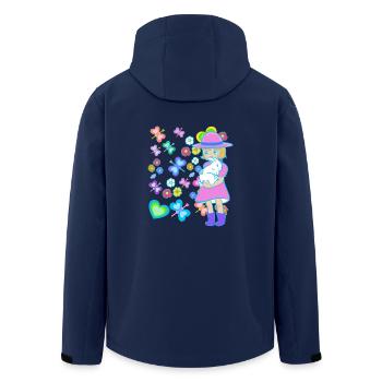 Ostern Kinder Kind Hase Kaninchen Osterhase - Recycelte Männer Softshell-Jacke von Stanley/Stella - Navy - Hinten - AI Model Male 185 light (185cm)