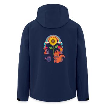 Eichhörnchen Kind Kinder - Recycelte Männer Softshell-Jacke von Stanley/Stella - Navy - Hinten - AI Model Male 185 light (185cm)