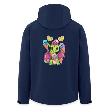 Cream Cream Kids Child Dragon Dragon - Men’s Recycled Softshell Jacket by Stanley/Stella - navy - Back - AI Model Male 185 light (185cm)