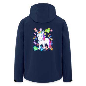 Licorne Licornes Enfants Enfant Cheval Chevaux - Veste softshell homme en polyester recyclé Stanley/Stella - marine - Dos - AI Model Male 185 light (185cm)