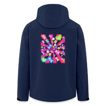 Frühling Sommer Kinder Kind Retro Vintage 80er - Recycelte Männer Softshell-Jacke von Stanley/Stella - Navy - Hinten - AI Model Male 185 light (185cm)