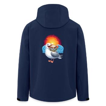 Sandwidsch Herring Fish Seagull Maritime - Men’s Recycled Softshell Jacket by Stanley/Stella - navy - Back - AI Model Male 185 light (185cm)