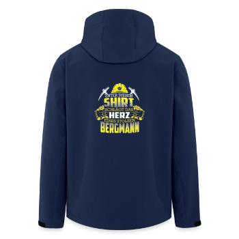 Bergmannn Shirt das Herz eines stolzen Bergmann - Recycelte Männer Softshell-Jacke von Stanley/Stella - Navy - Hinten - AI Model Male 185 light (185cm)