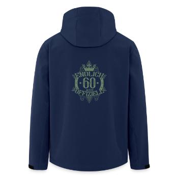 60. Geburtstag Frauen Endlich Offiziell - Recycelte Männer Softshell-Jacke von Stanley/Stella - Navy - Hinten - AI Model Male 185 light (185cm)