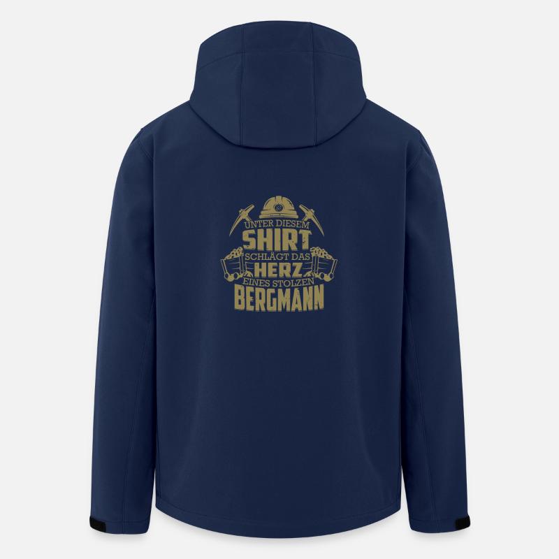 Bergmannn Shirt das Herz eines stolzen Bergmann - Recycelte Männer Softshell-Jacke von Stanley/Stella - Navy