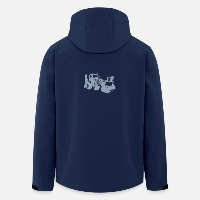 Baggerfahrer Bagger Frontlader Sprüche - Recycelte Männer Softshell-Jacke von Stanley/Stella - Navy
