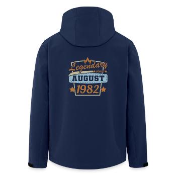 legendär seit august 1982 40. Geburtstag Retro - Recycelte Männer Softshell-Jacke von Stanley/Stella - Navy - Hinten - AI Model Male 185 light (185cm)