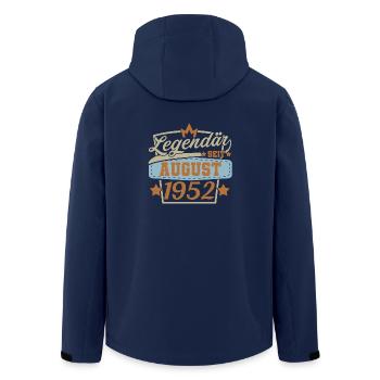 legendär seit August 1952 Retro 70. Geburtstag - Recycelte Männer Softshell-Jacke von Stanley/Stella - Navy - Hinten - AI Model Male 185 light (185cm)