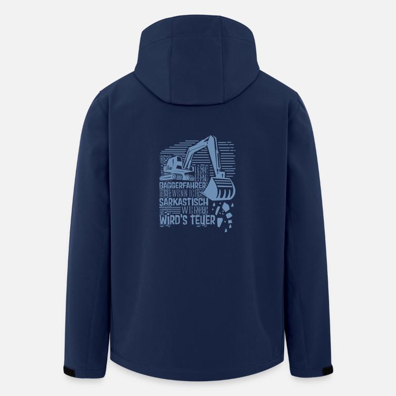 Baggerführer Sarkastisch werden Bagger - Recycelte Männer Softshell-Jacke von Stanley/Stella - Navy