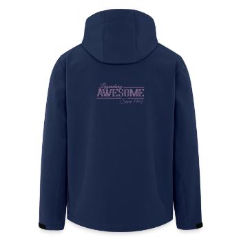 Awesome since 1992 birthday sayings - Men’s Recycled Softshell Jacket by Stanley/Stella - navy - Back - AI Model Male 185 light (185cm)