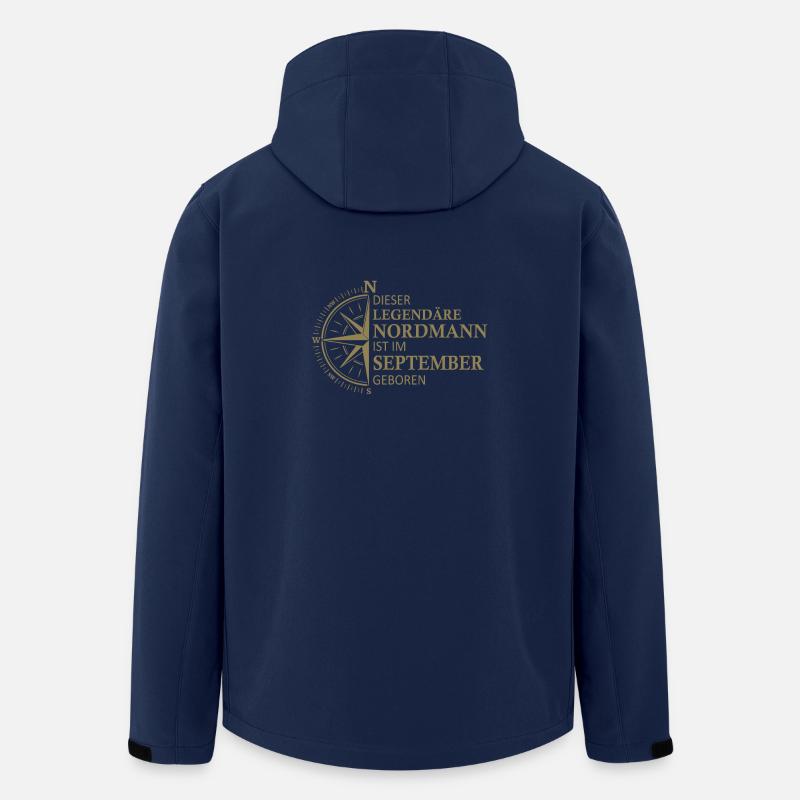 Norden Norddeutsch September Geburtstag Sprüche - Recycelte Männer Softshell-Jacke von Stanley/Stella - Navy