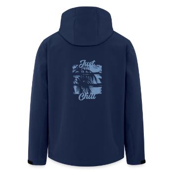 Summer Jamaica Just Chill Relax Design - Men’s Recycled Softshell Jacket by Stanley/Stella - navy - Back - AI Model Male 185 light (185cm)