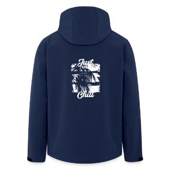 Summer Jamaica Just Chill Relax Design - Men’s Recycled Softshell Jacket by Stanley/Stella - navy - Back - AI Model Male 185 light (185cm)