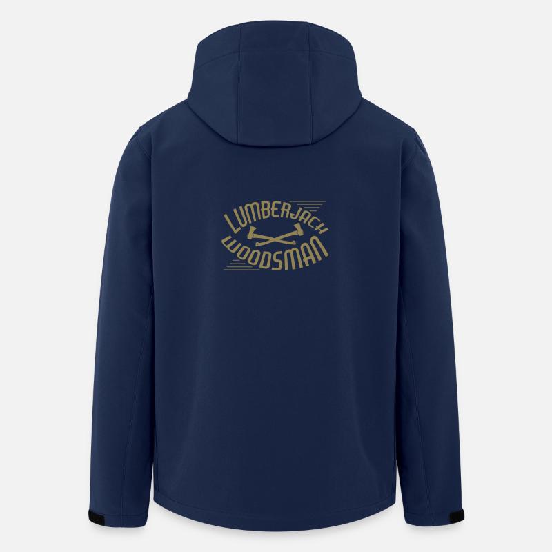 Holzfäller Förster Waldarbeiter Sprüche - Recycelte Männer Softshell-Jacke von Stanley/Stella - Navy