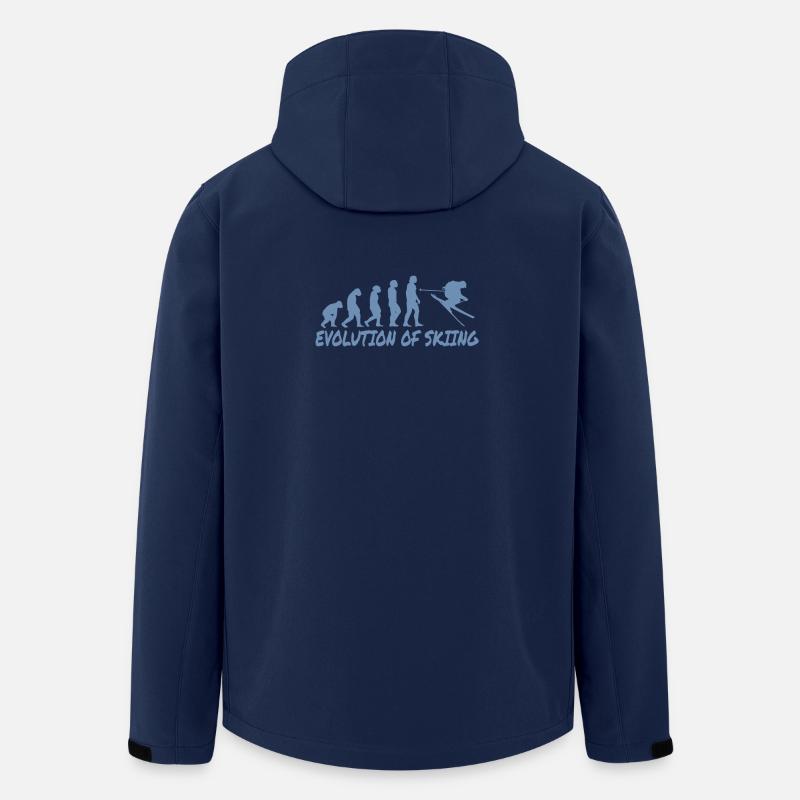 Evolution du skieur skieur - Veste softshell homme en polyester recyclé Stanley/Stella - marine
