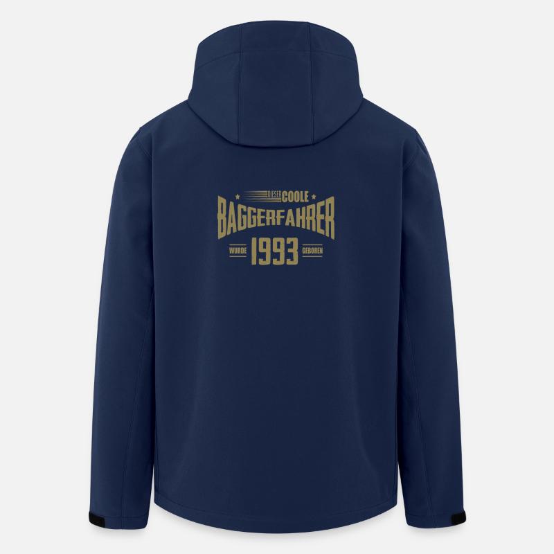 Geschenke zum 50. Geburtstag Baggerfahrer Baggern - Recycelte Männer Softshell-Jacke von Stanley/Stella - Navy