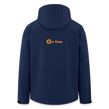 Digital Gold is Free - Men’s Recycled Softshell Jacket by Stanley/Stella - navy - Back - AI Model Male 185 light (185cm)