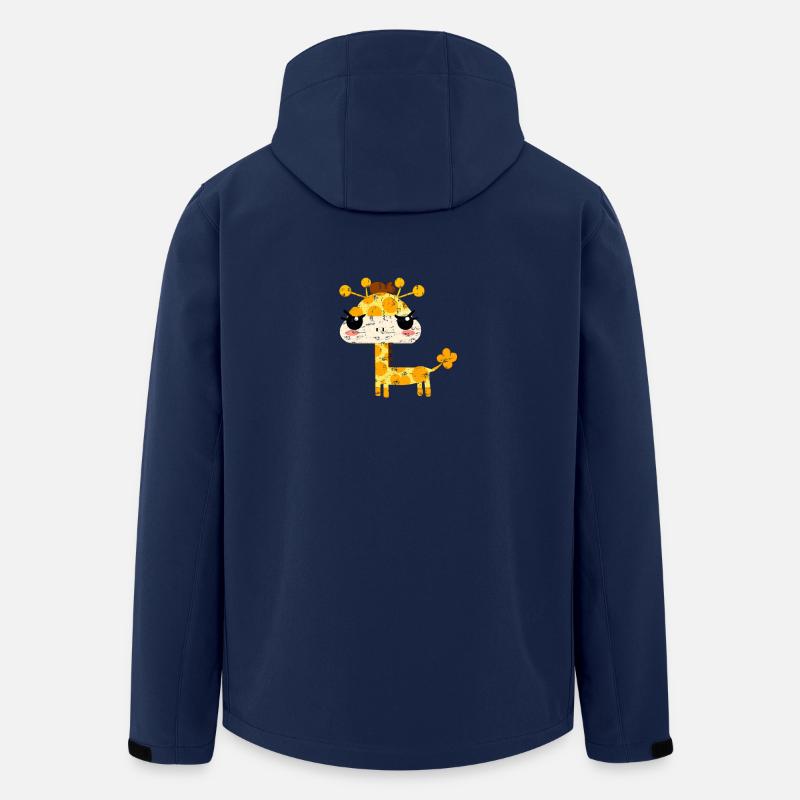 süße kawaii giraffe - Recycelte Männer Softshell-Jacke von Stanley/Stella - Navy