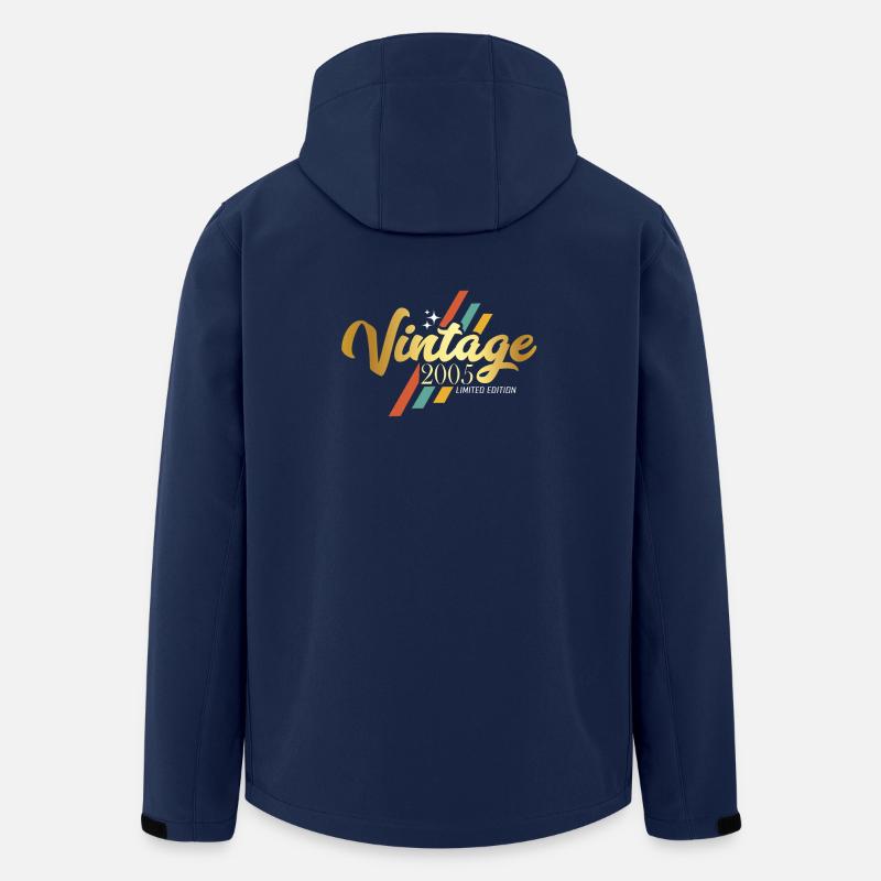 Millésime 2005 Anniversaire Dictons - Veste softshell homme en polyester recyclé Stanley/Stella - marine