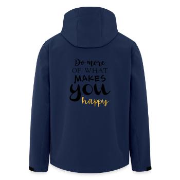 Do more of what makes you happy - Men’s Recycled Softshell Jacket by Stanley/Stella - navy - Back - AI Model Male 185 light (185cm)