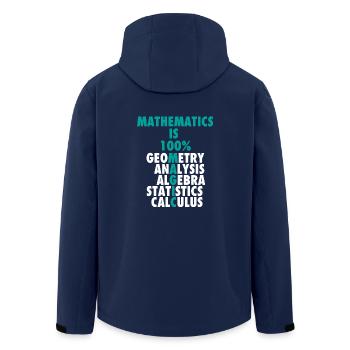 Math Is 100% Magic T Shirt - Men’s Recycled Softshell Jacket by Stanley/Stella - navy - Back - AI Model Male 185 light (185cm)