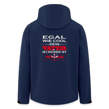 Egal wie cool vater geschenk ist Tunesien - Recycelte Männer Softshell-Jacke von Stanley/Stella - Navy - Hinten - AI Model Male 185 light (185cm)