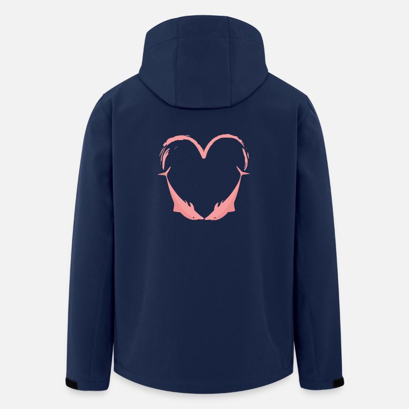Delfin Design Delfine Liebe - Recycelte Männer Softshell-Jacke von Stanley/Stella - Navy