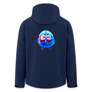Chicken Chicken Cute Chick in Blue - Men’s Recycled Softshell Jacket by Stanley/Stella - navy - Back - AI Model Male 185 light (185cm)