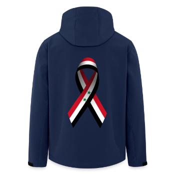 Friedensschleife - Freiheit für Syrien - Recycelte Männer Softshell-Jacke von Stanley/Stella - Navy - Hinten - AI Model Male 185 light (185cm)