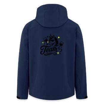Einhorn Team Party Geburtstag - Recycelte Männer Softshell-Jacke von Stanley/Stella - Navy - Hinten - AI Model Male 185 light (185cm)