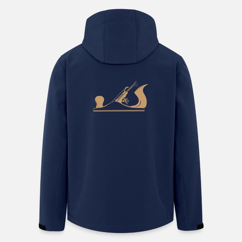 Schreiner Werkzeug Hobel Design - Recycelte Männer Softshell-Jacke von Stanley/Stella - Navy