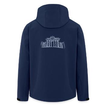 Berlin Brandenburger Tor - Recycelte Männer Softshell-Jacke von Stanley/Stella - Navy - Hinten - AI Model Male 185 light (185cm)